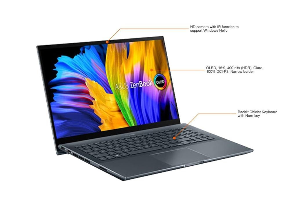 ASUS ZenBook Pro 15 OLED Laptop 15.6” FHD Touch Display, AMD